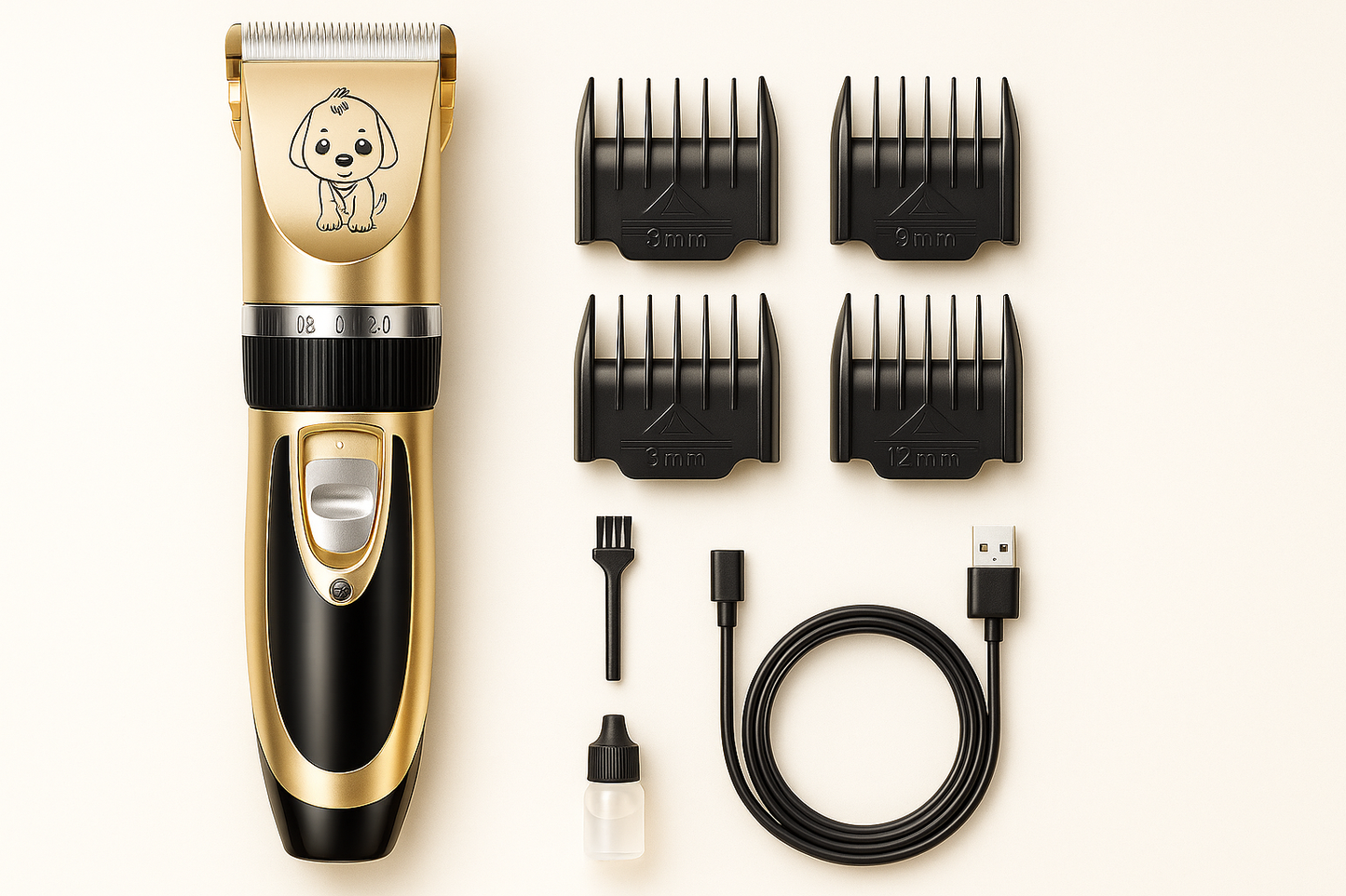 NovaVibe™ Pro Pet Grooming Trimmer – Precision Hair Clipper for Dogs & Cats