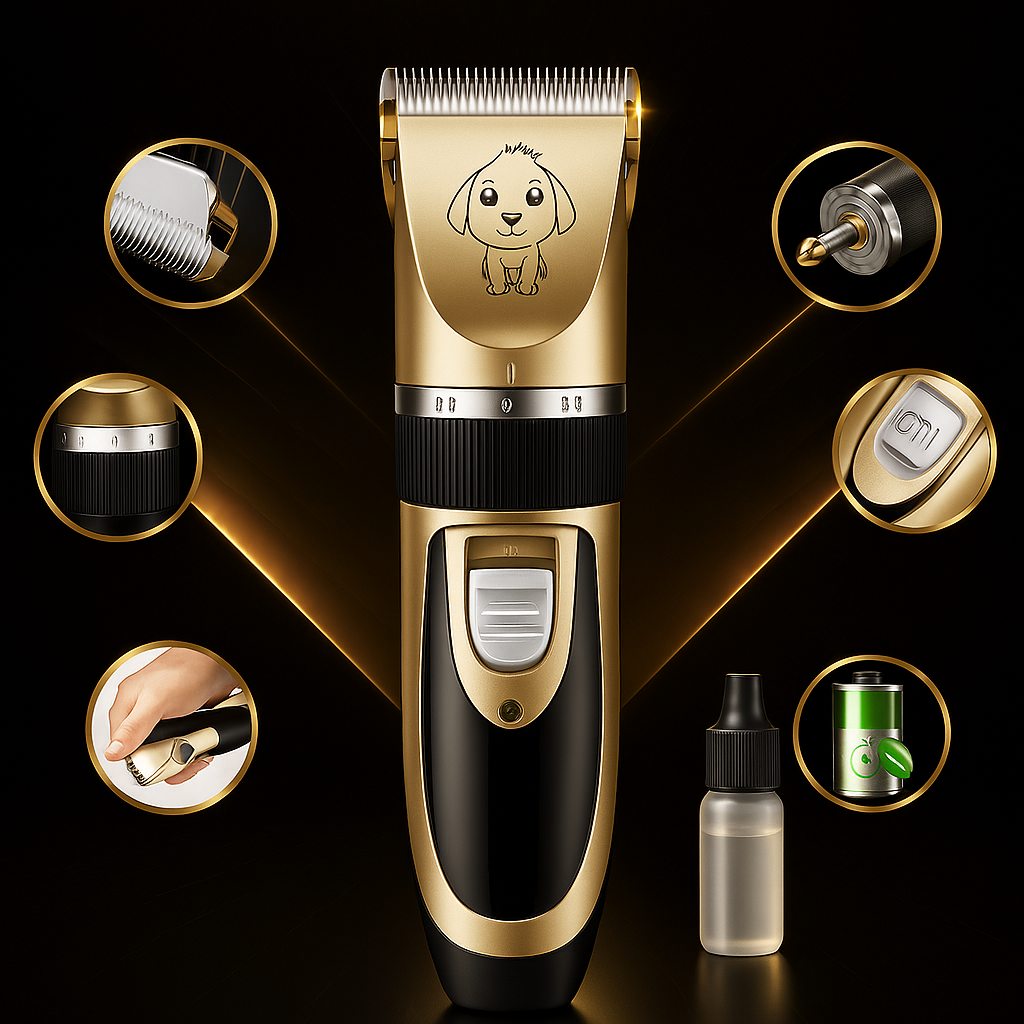 NovaVibe™ Pro Pet Grooming Trimmer – Precision Hair Clipper for Dogs & Cats