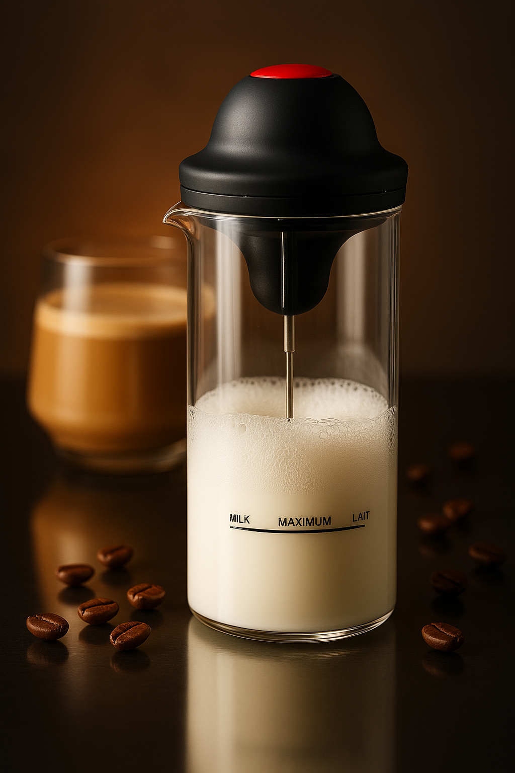 NovaVibe™ Premium Latte Milk Frother Cup – Barista Quality at Home