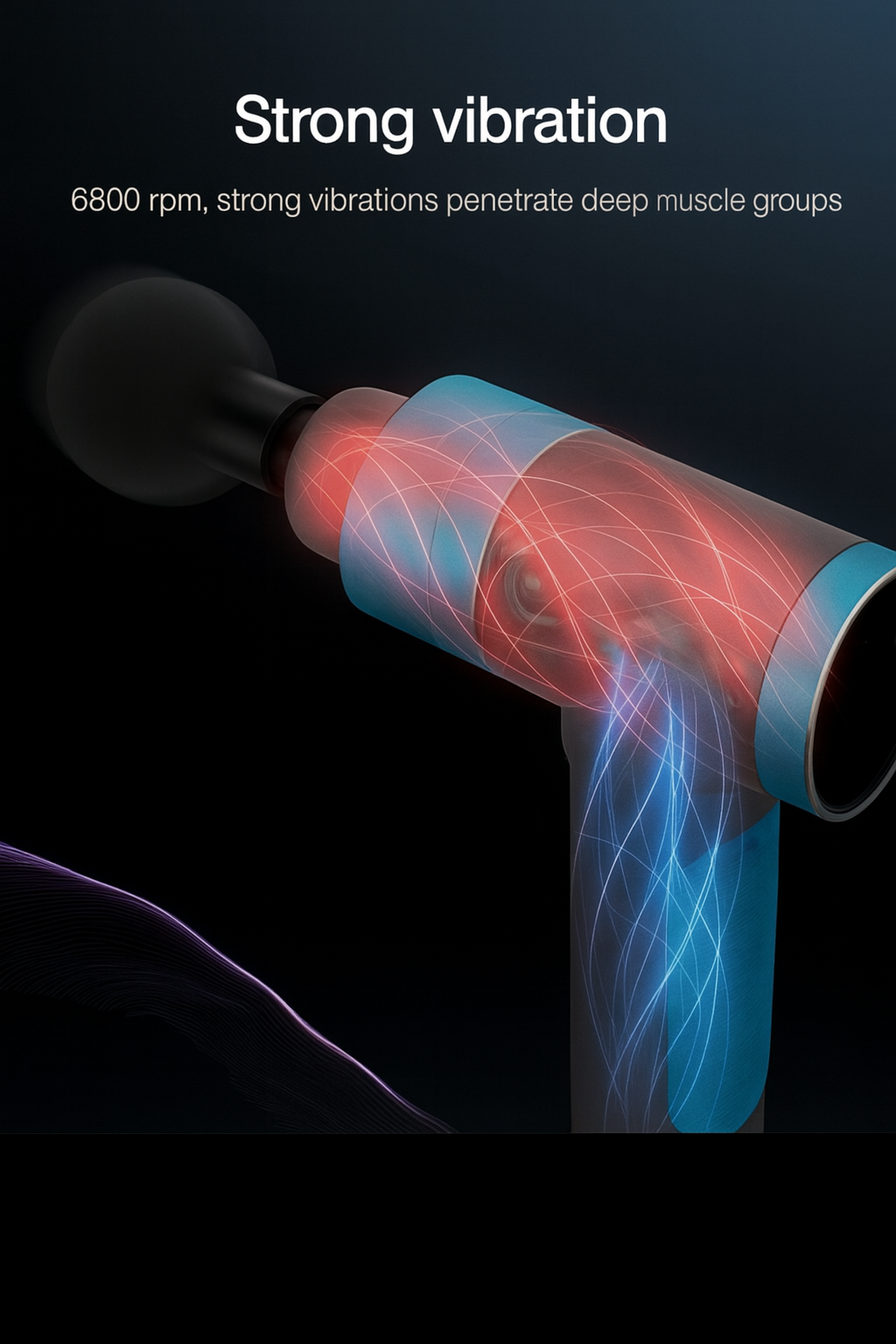 NovaVibe™ BluePro Muscle Massage Gun – Deep Tissue Recovery & Pain Relief