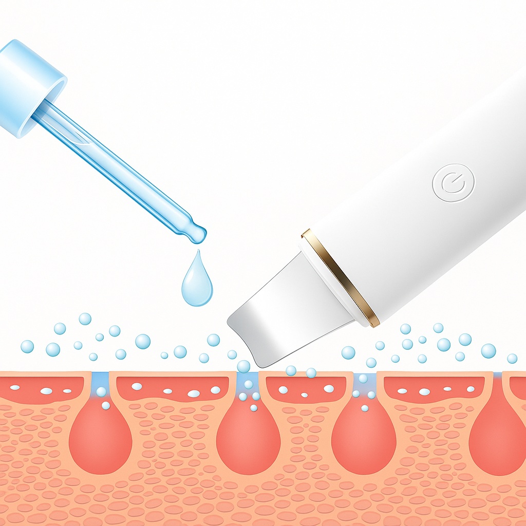 NovaVibe™ Ultrasonic Skin Scrubber – Deep Facial Cleansing & Lifting Tool