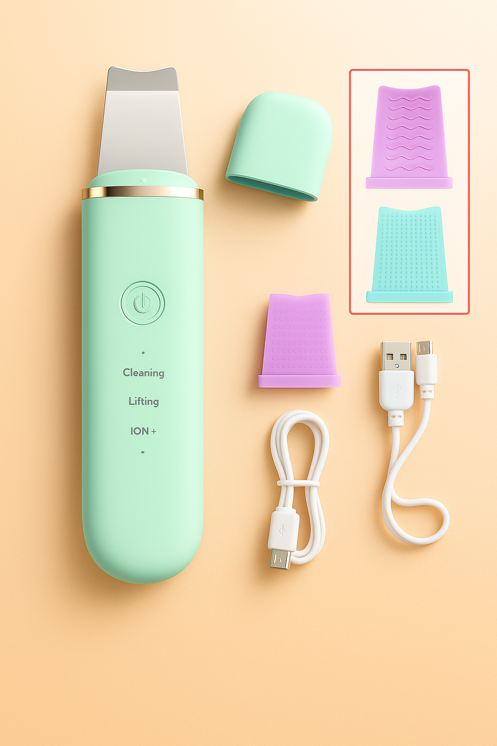 NovaVibe™ Ultrasonic Skin Scrubber – Deep Facial Cleansing & Lifting Tool
