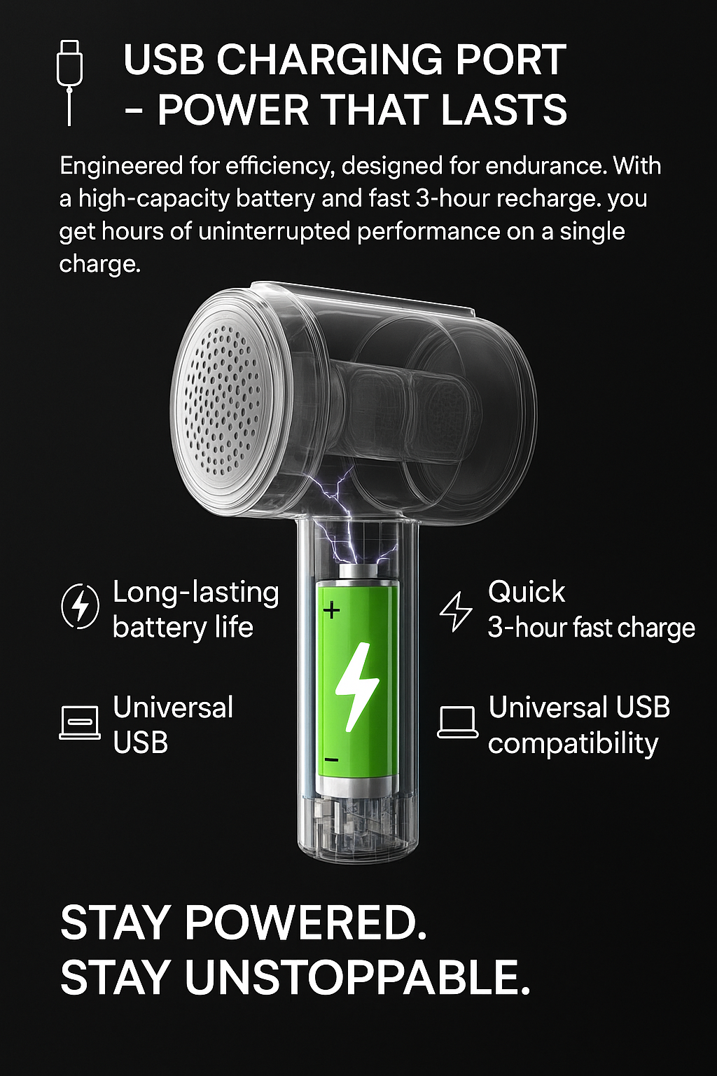 NovaVibe™ Premium Lint Remover with LED Display