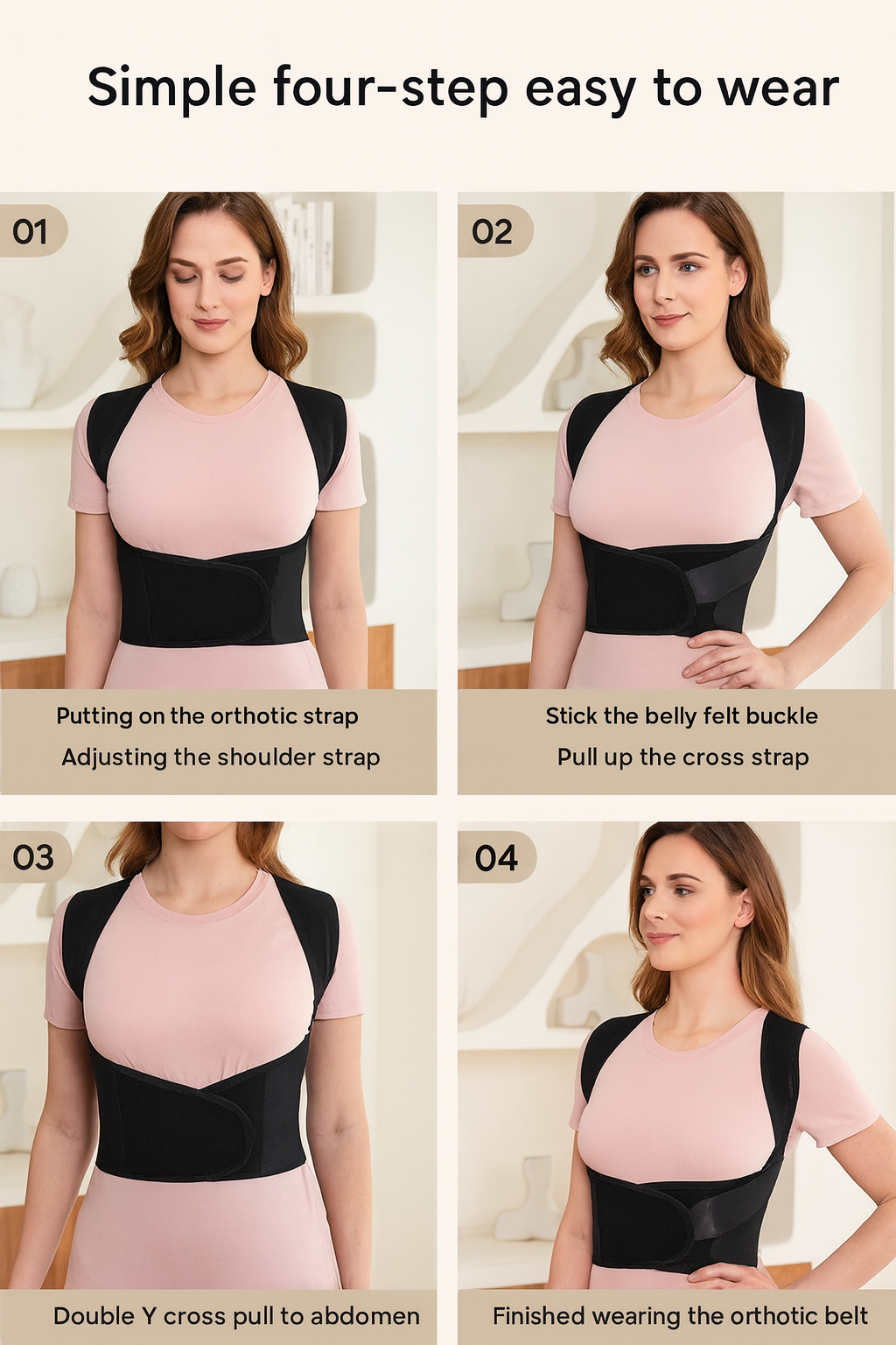 NovaVibe™ Advanced Spine Support Posture Corrector – Breathable, Adjustable & Discreet