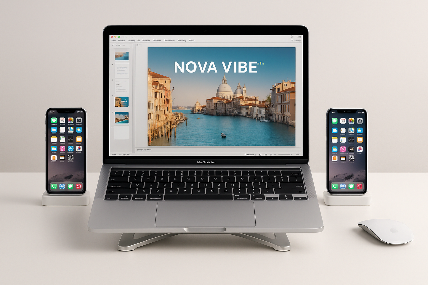 NovaVibe™ ElevatePro™ – Adjustable Foldable Laptop Stand for Desk & Home Office