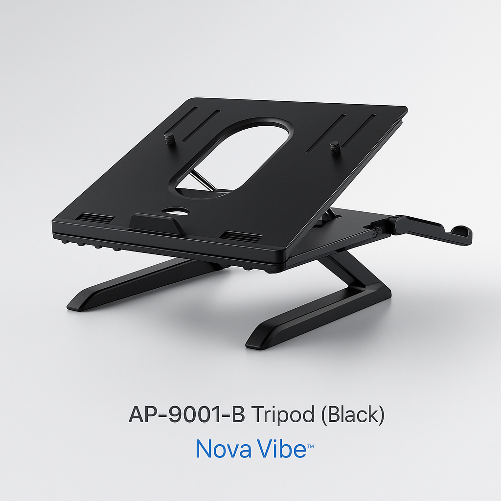 NovaVibe™ ElevatePro™ – Adjustable Foldable Laptop Stand for Desk & Home Office