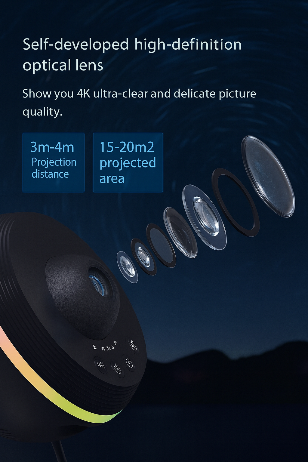 NovaVibe™ Dynamic Meteor 13-in-1 Ultra Clear Galaxy Projector