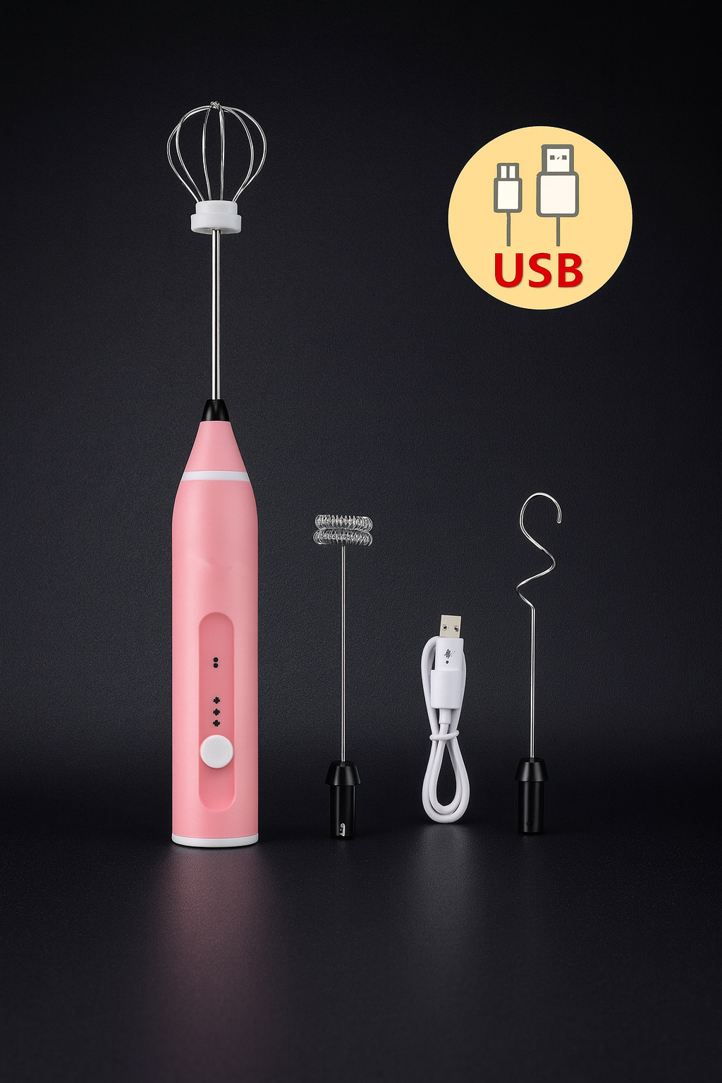 NovaVibe™ Rechargeable 3-in-1 Electric Milk Frother & Egg Beater