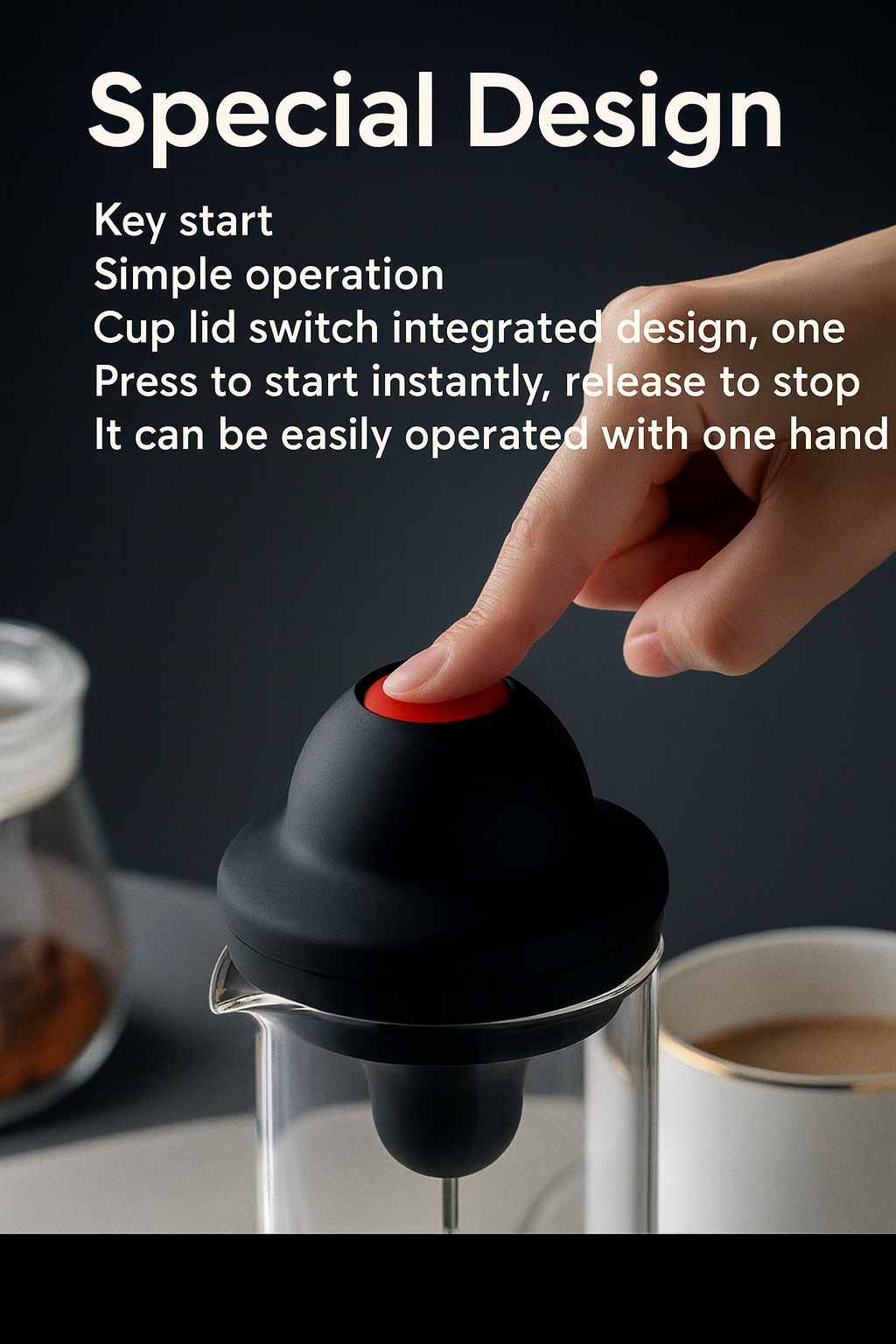 NovaVibe™ Premium Latte Milk Frother Cup – Barista Quality at Home