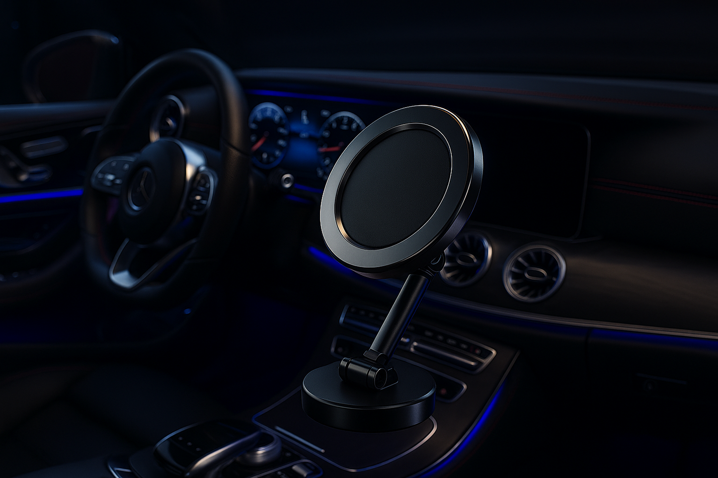 NovaVibe™ Magnetic Foldable Car Phone Mount – Premium All-Metal Design