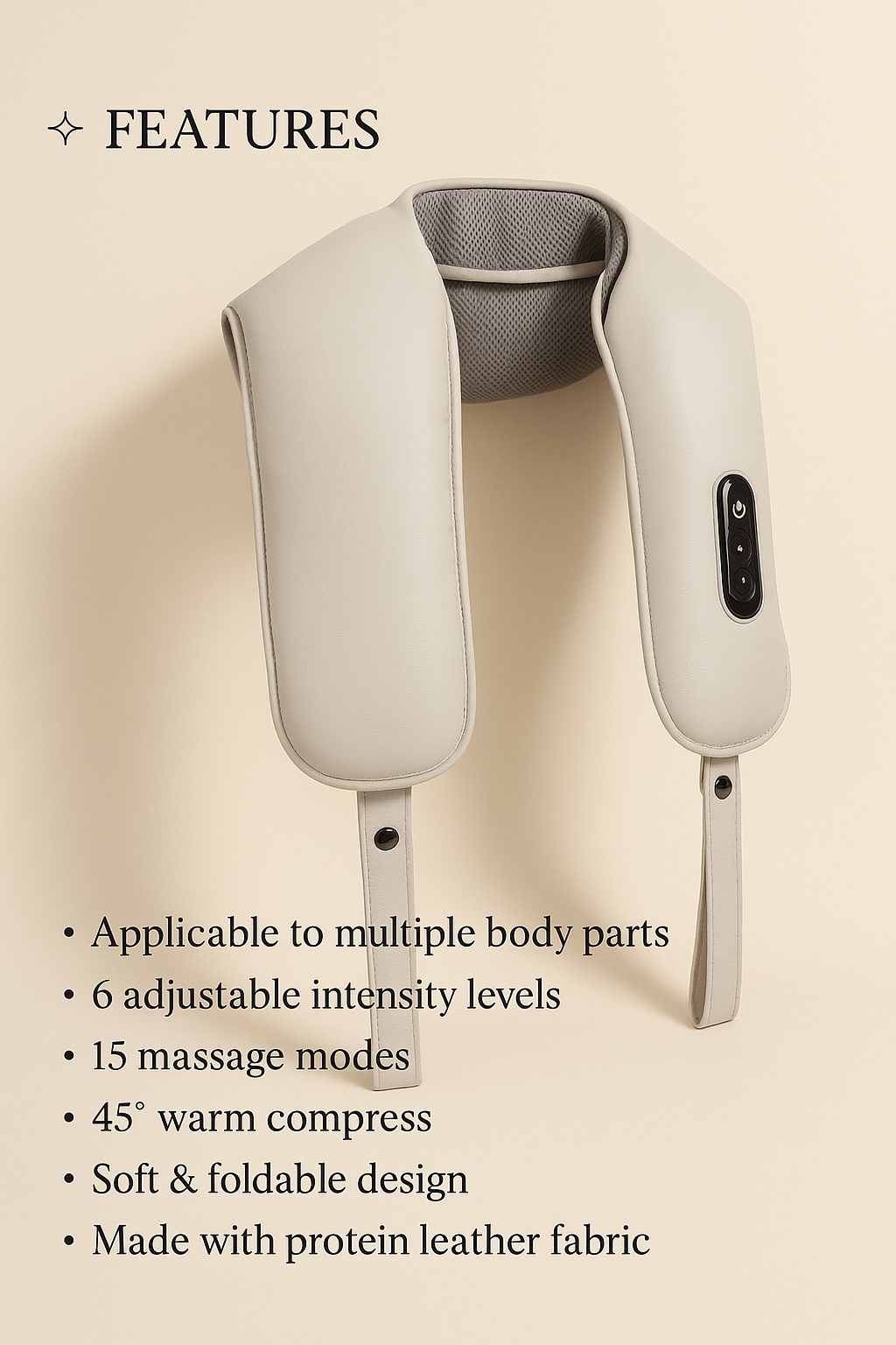 NovaVibe™ DeepRelief Pro™ – Smart Neck & Shoulder Massager (USB)