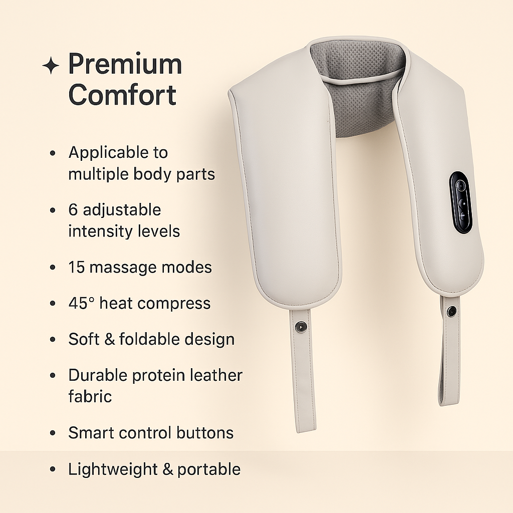 NovaVibe™ DeepRelief Pro™ – Smart Neck & Shoulder Massager (USB)