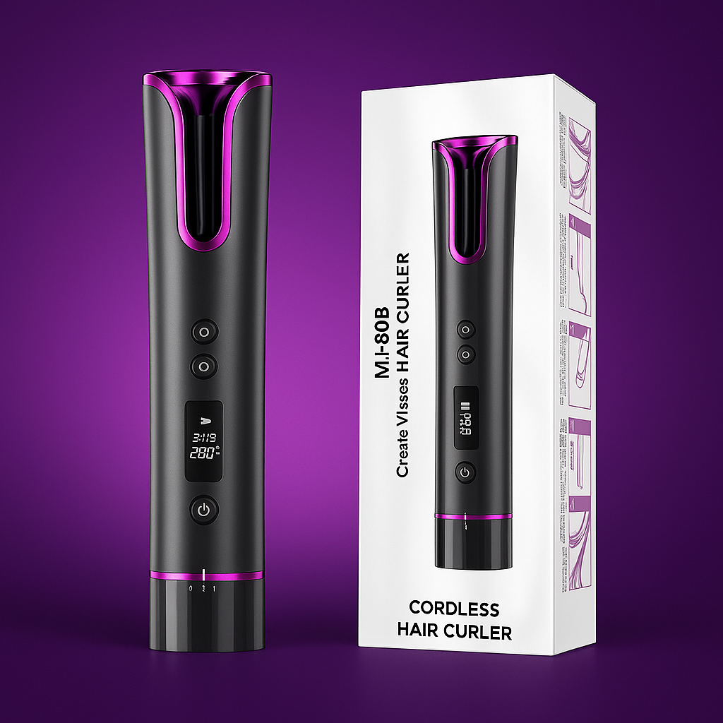 NovaVibe™ Cordless Automatic Hair Curler – Wireless Ceramic Curling Wand