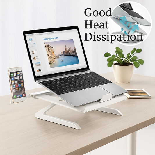 NovaVibe™ ElevatePro™ – Adjustable Foldable Laptop Stand for Desk & Home Office