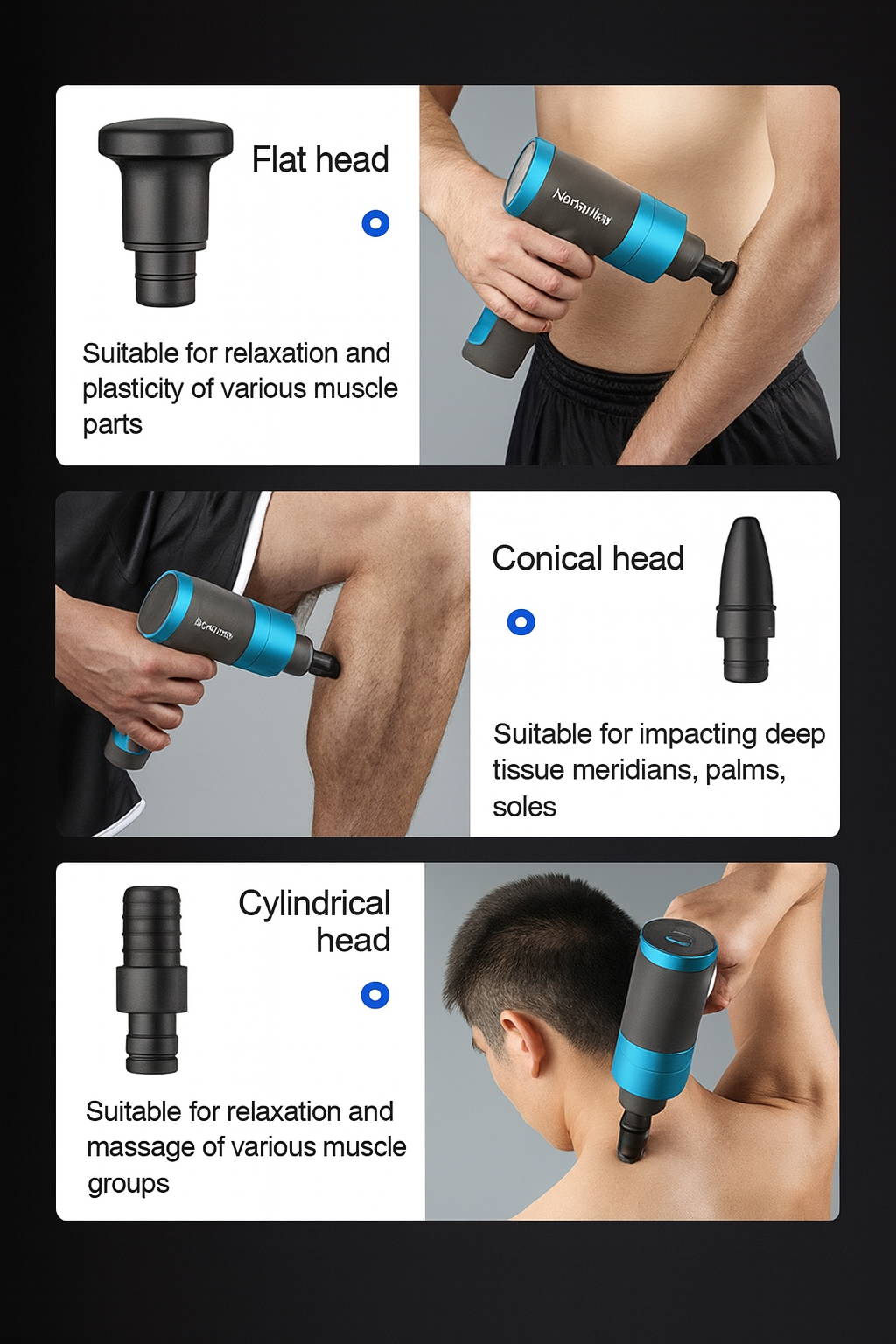 NovaVibe™ BluePro Muscle Massage Gun – Deep Tissue Recovery & Pain Relief