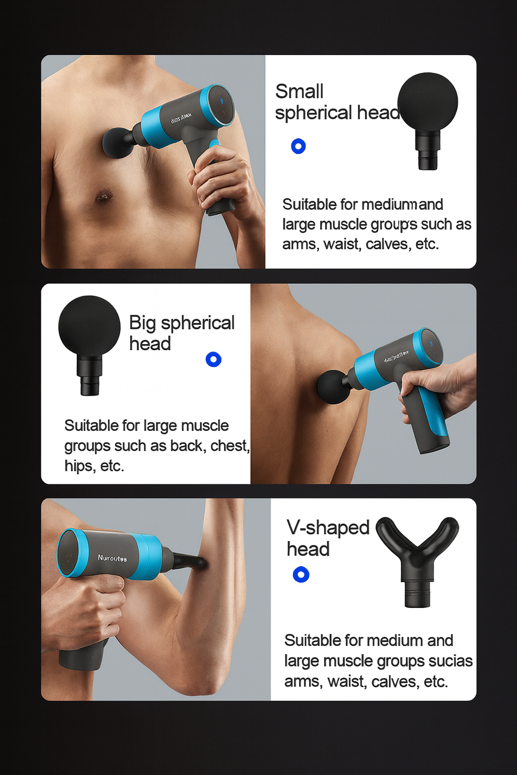 NovaVibe™ BluePro Muscle Massage Gun – Deep Tissue Recovery & Pain Relief