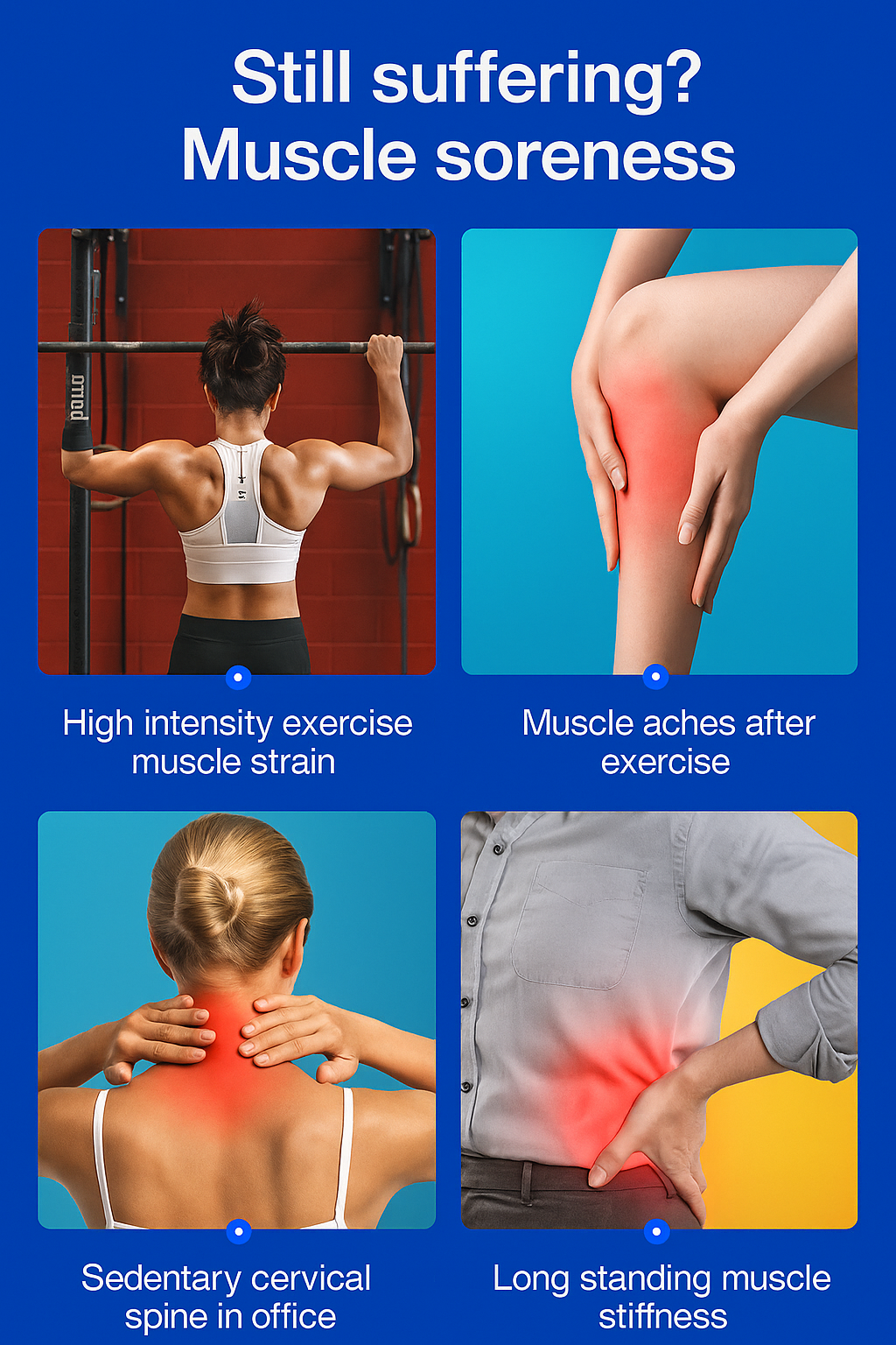 NovaVibe™ BluePro Muscle Massage Gun – Deep Tissue Recovery & Pain Relief