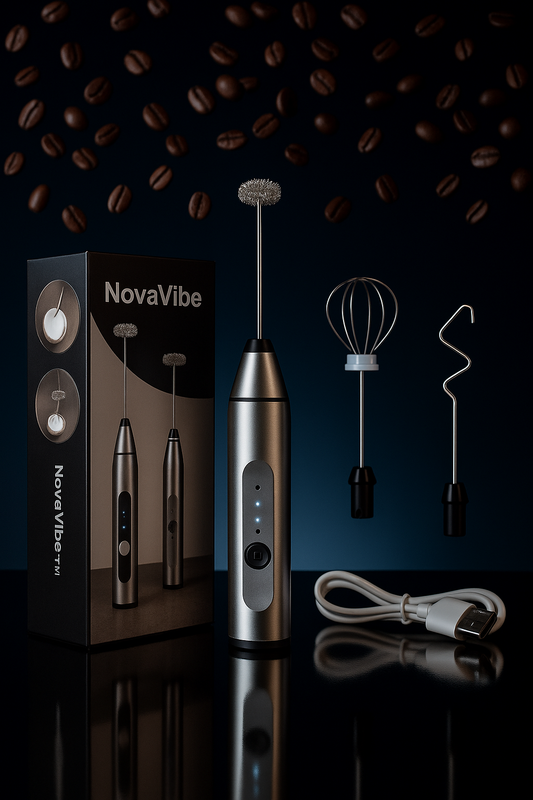 NovaVibe™ Rechargeable 3-in-1 Electric Milk Frother & Egg Beater